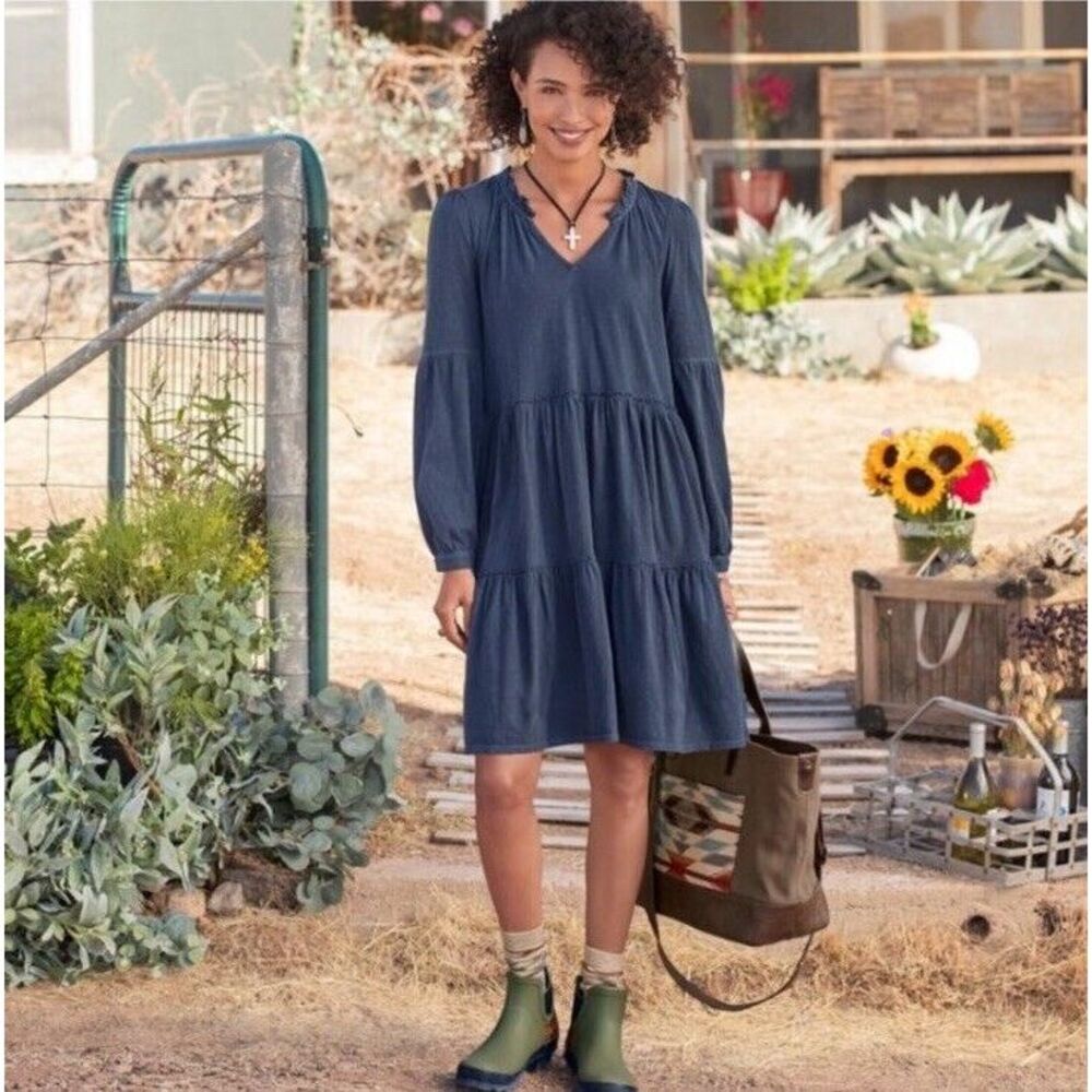 Sundance Blue Tiered Dress